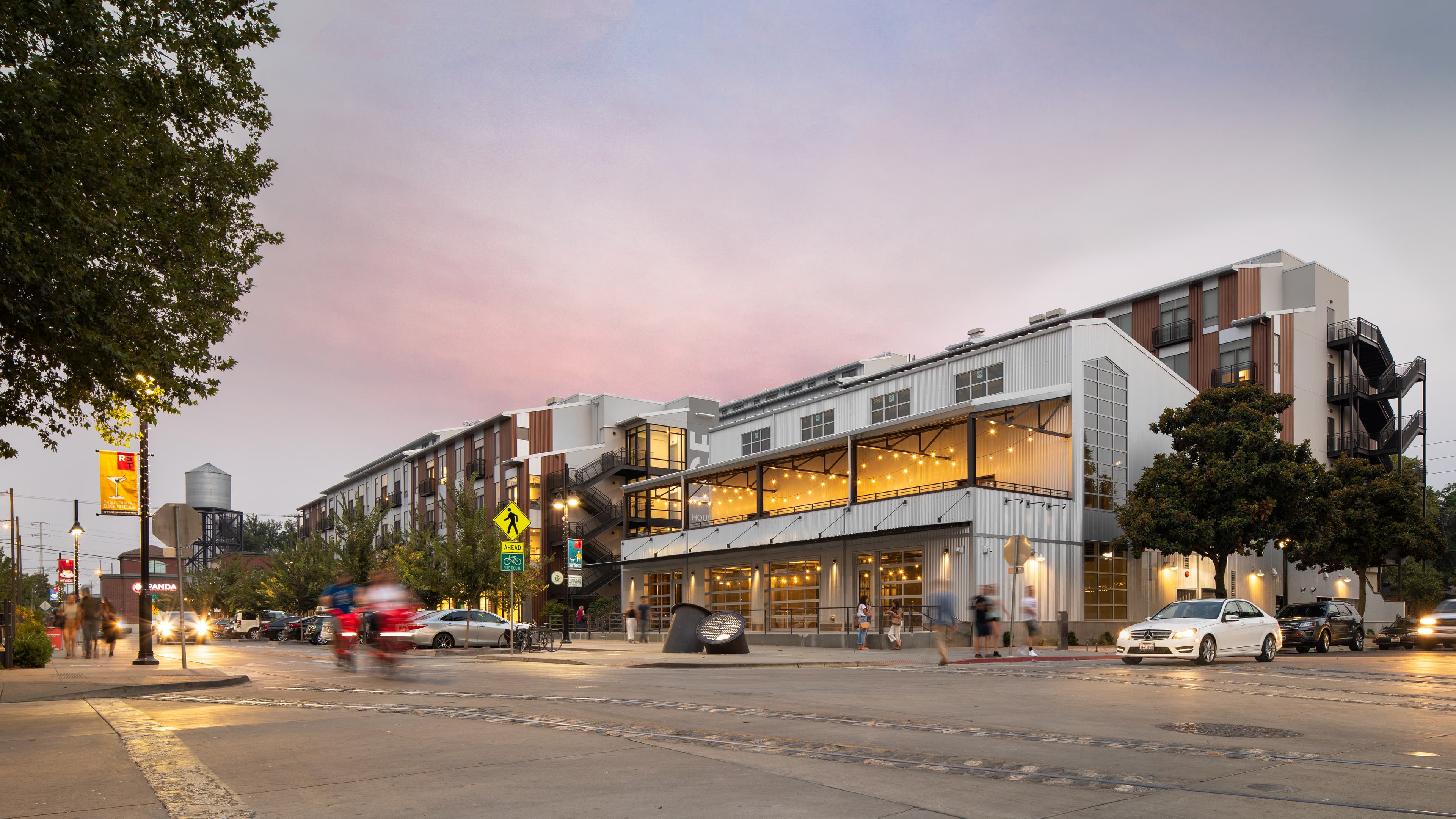 downtown retail stores with street parking
