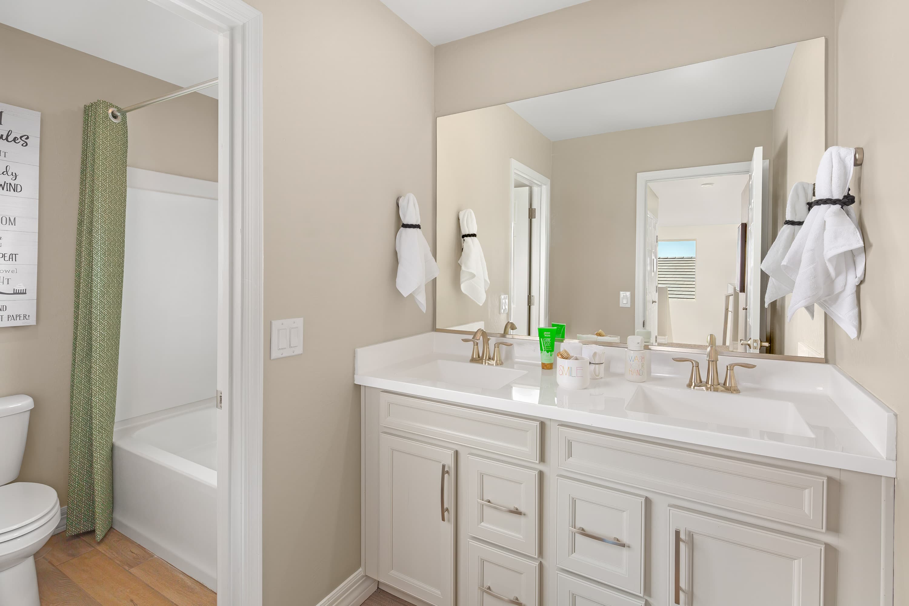 bathroom with double sink