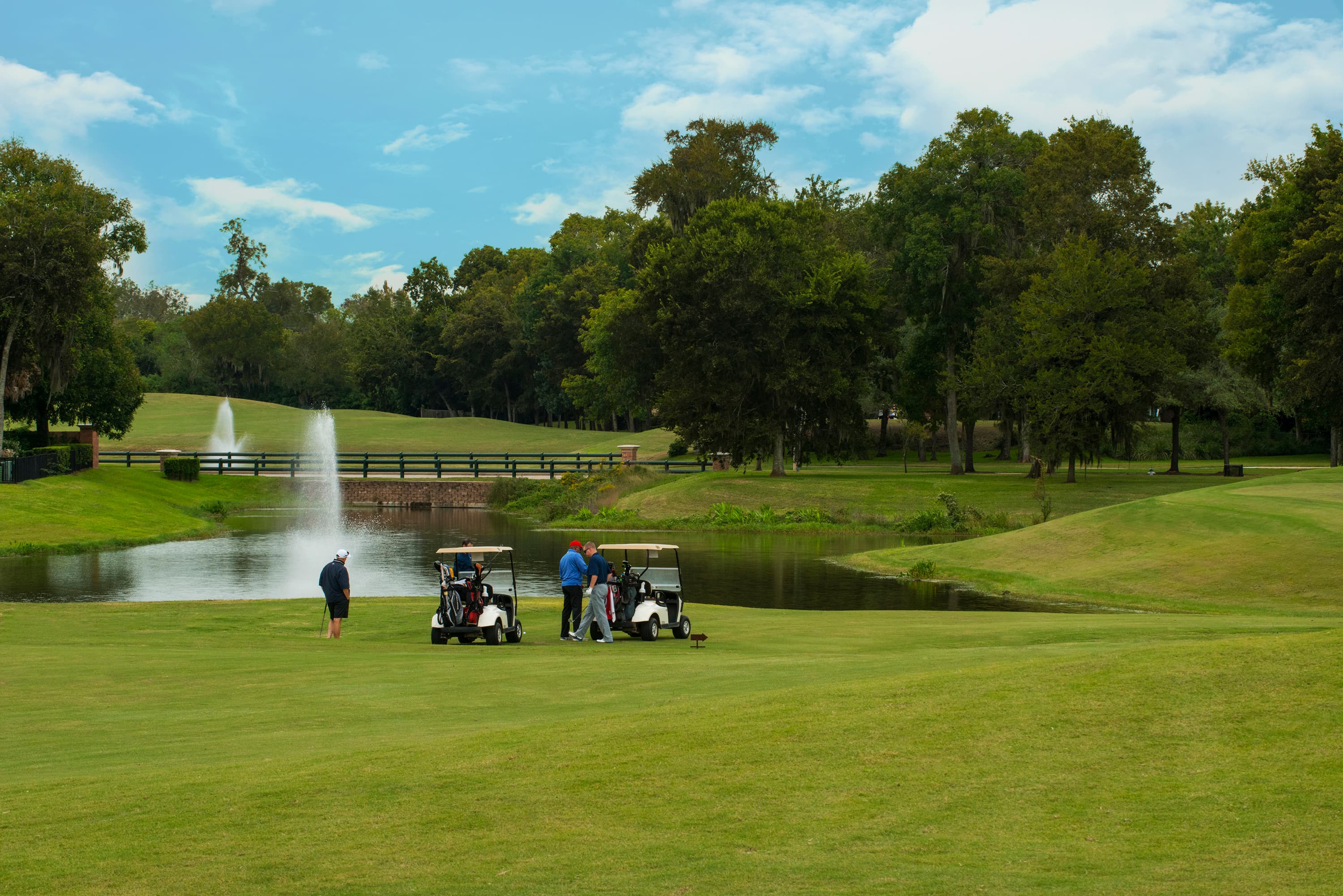 on-site golf course with lush grass