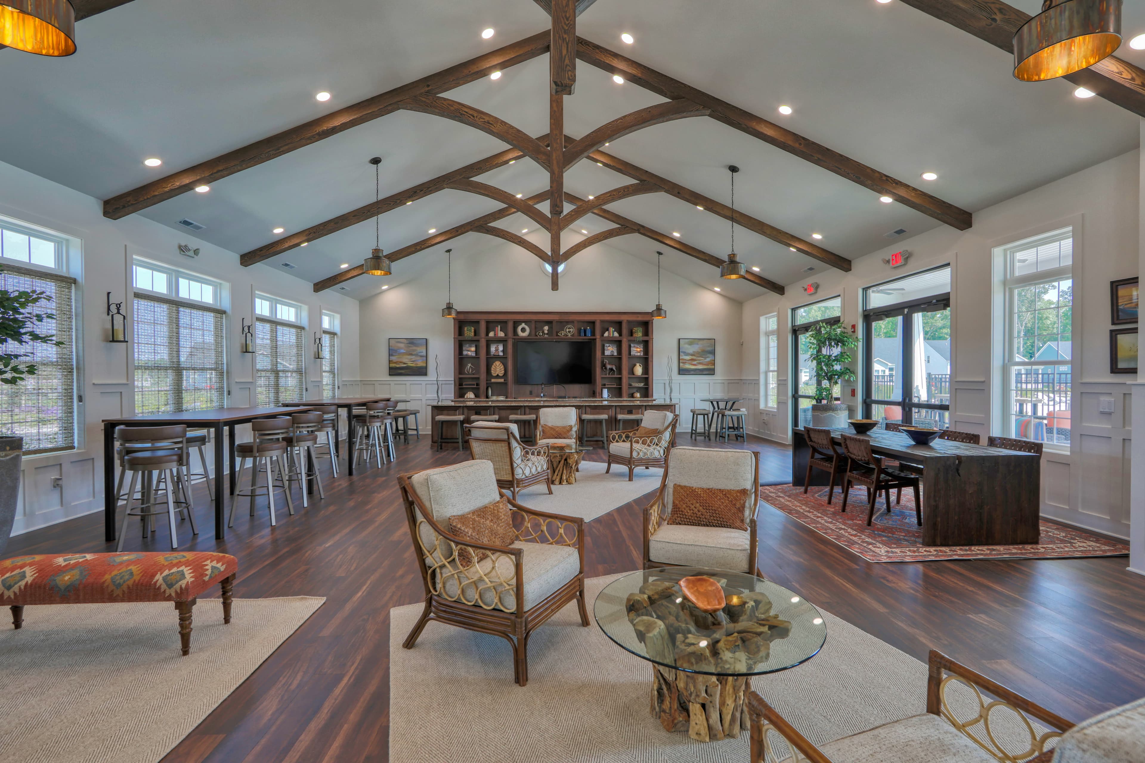 clubhouse interior with plenty of seating