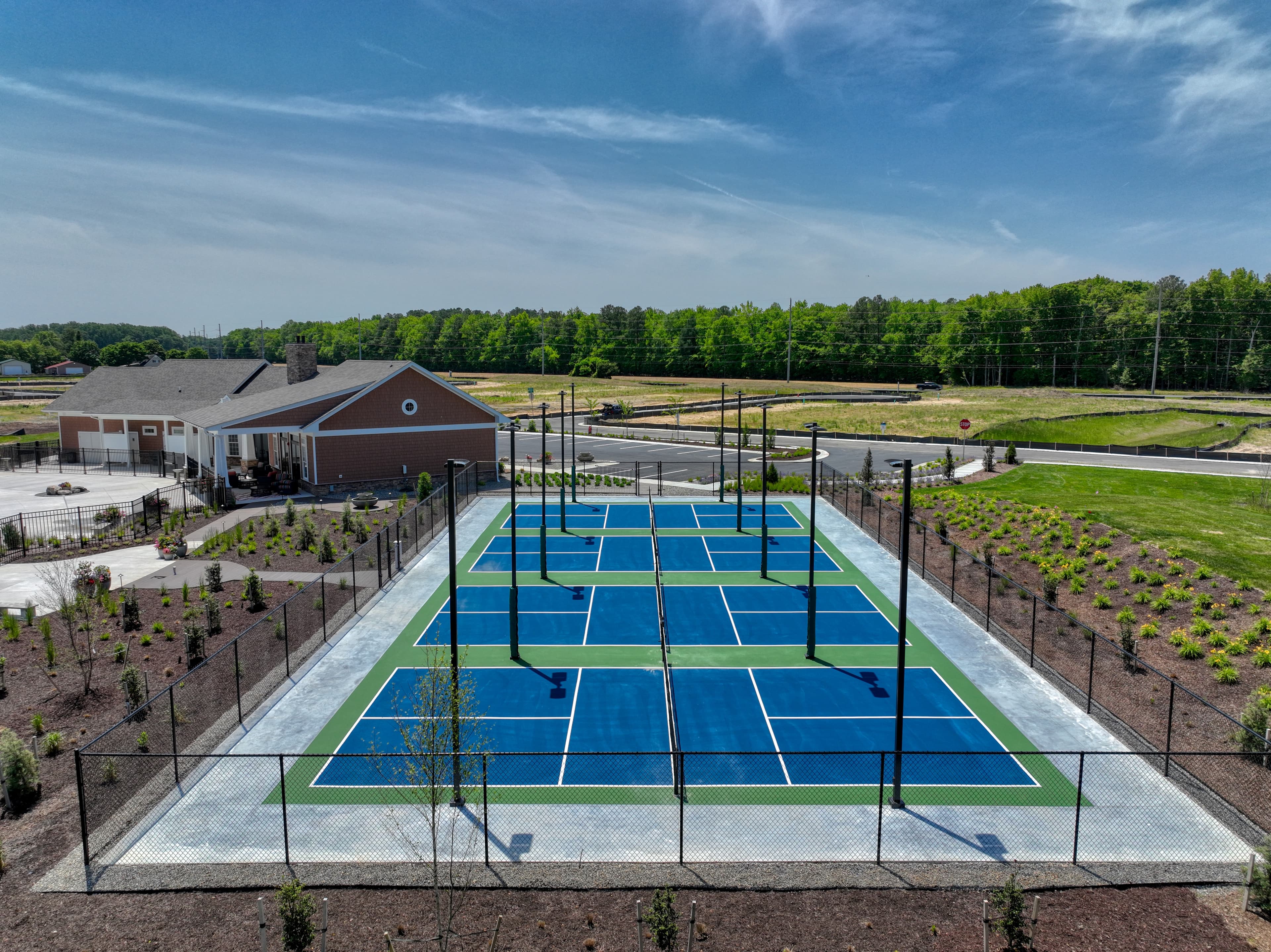 brand-new onsite pickleball courts